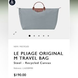 Large Nylon Longchamp Travel Duffle